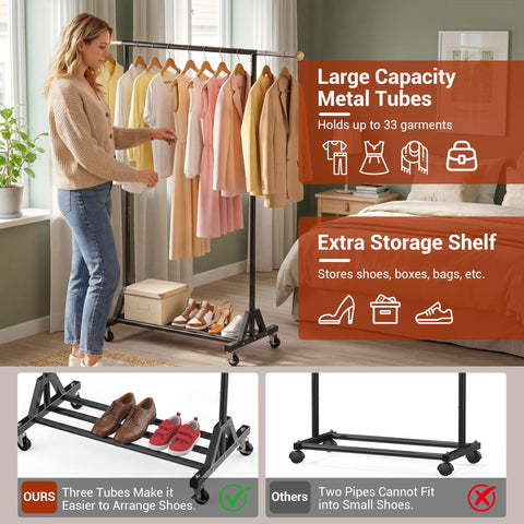 HRUSGO side profile highlighting retractable rods and slim footprint for space saving