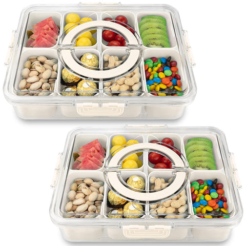 HRXFOZ front view with lid showing clear cover and neat storage benefit