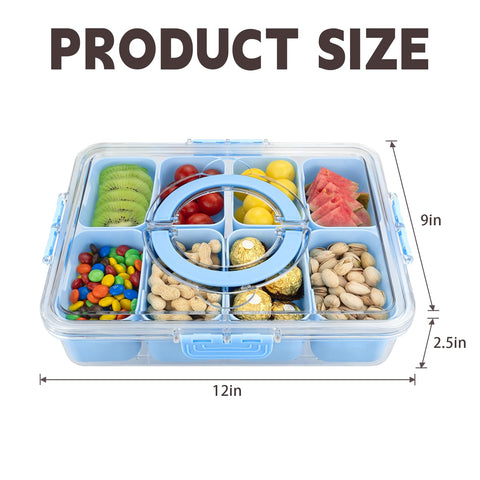 HRXFOZ top view with eight open compartments for organized portioning