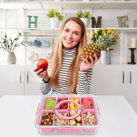 HRXFOZ close-up of removable divider showing durable BPA-free plastic