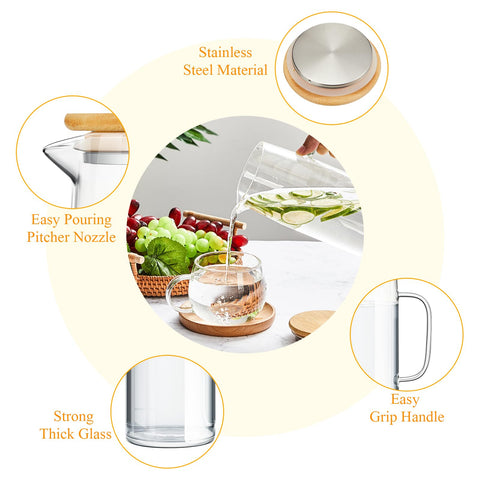 Hsei pitcher in refrigerator holding chilled infused water for convenient storage