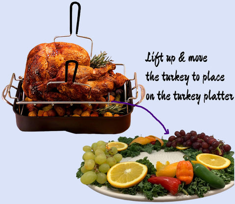 HSHQING turkey lifter forks detail demonstrating sturdy meat-handling benefit