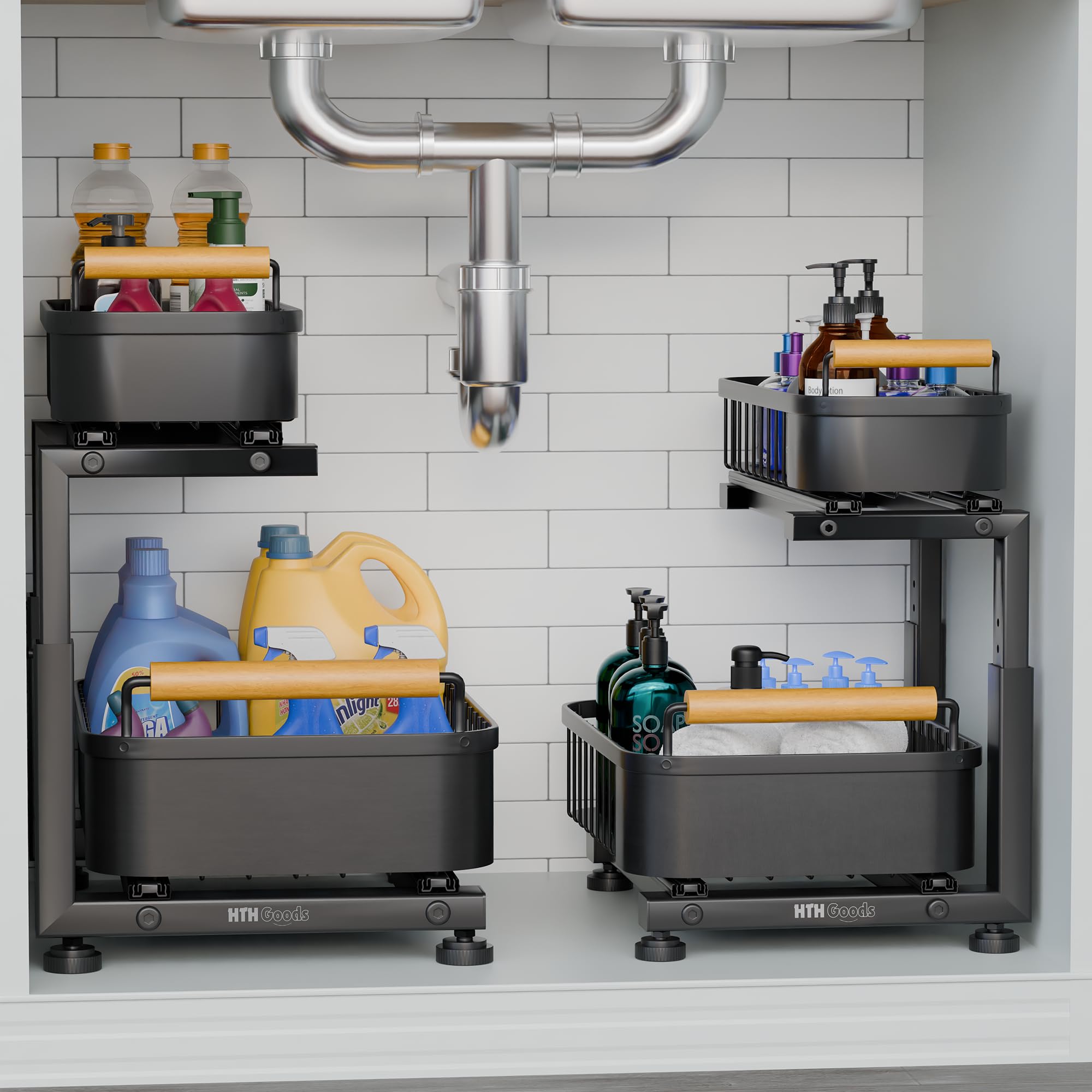 HTH Goods side profile of unit demonstrating compact depth and smooth access