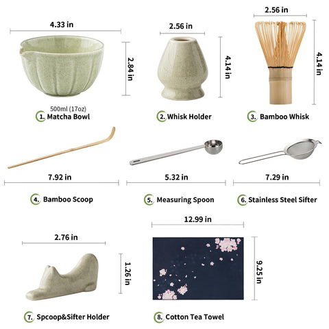 HTRCXB bamboo whisk close-up highlighting 80 prongs for creamy matcha foam