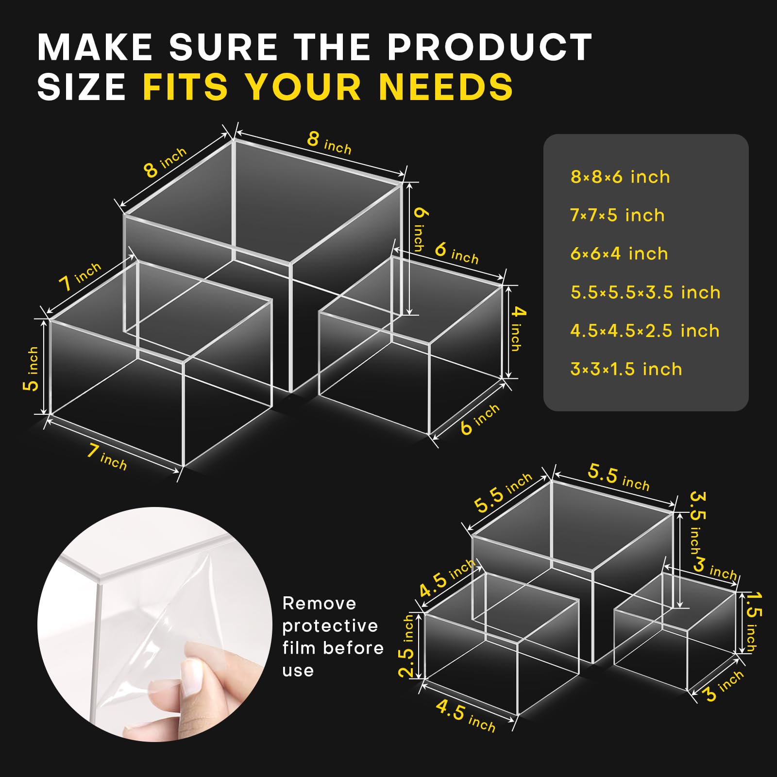 HTRYBNES top-view of risers arranged in ascending heights, improved visibility benefit
