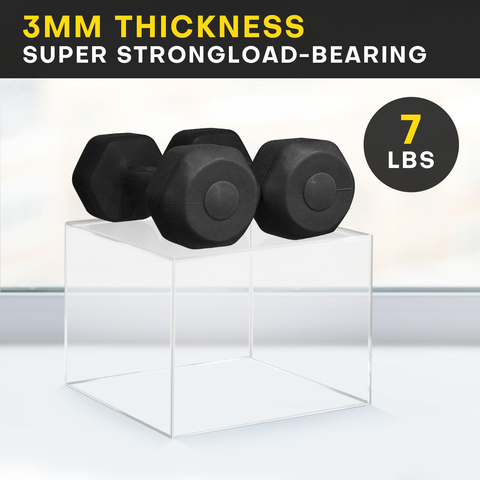 HTRYBNES risers used in retail window display, enhances product merchandising benefit