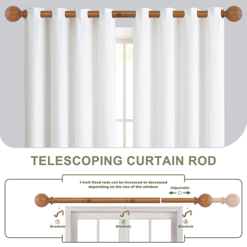 HTZON telescoping rod extended demonstrating adjustable length for custom fit