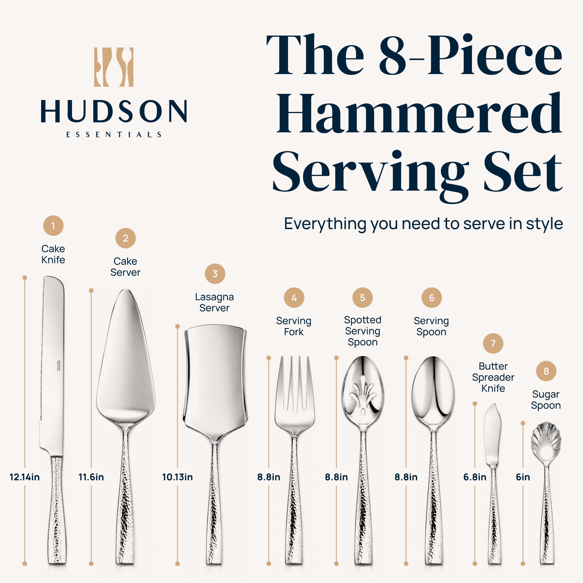 Hudson Essentials butter spreader and sugar spoon ready for tabletop convenience