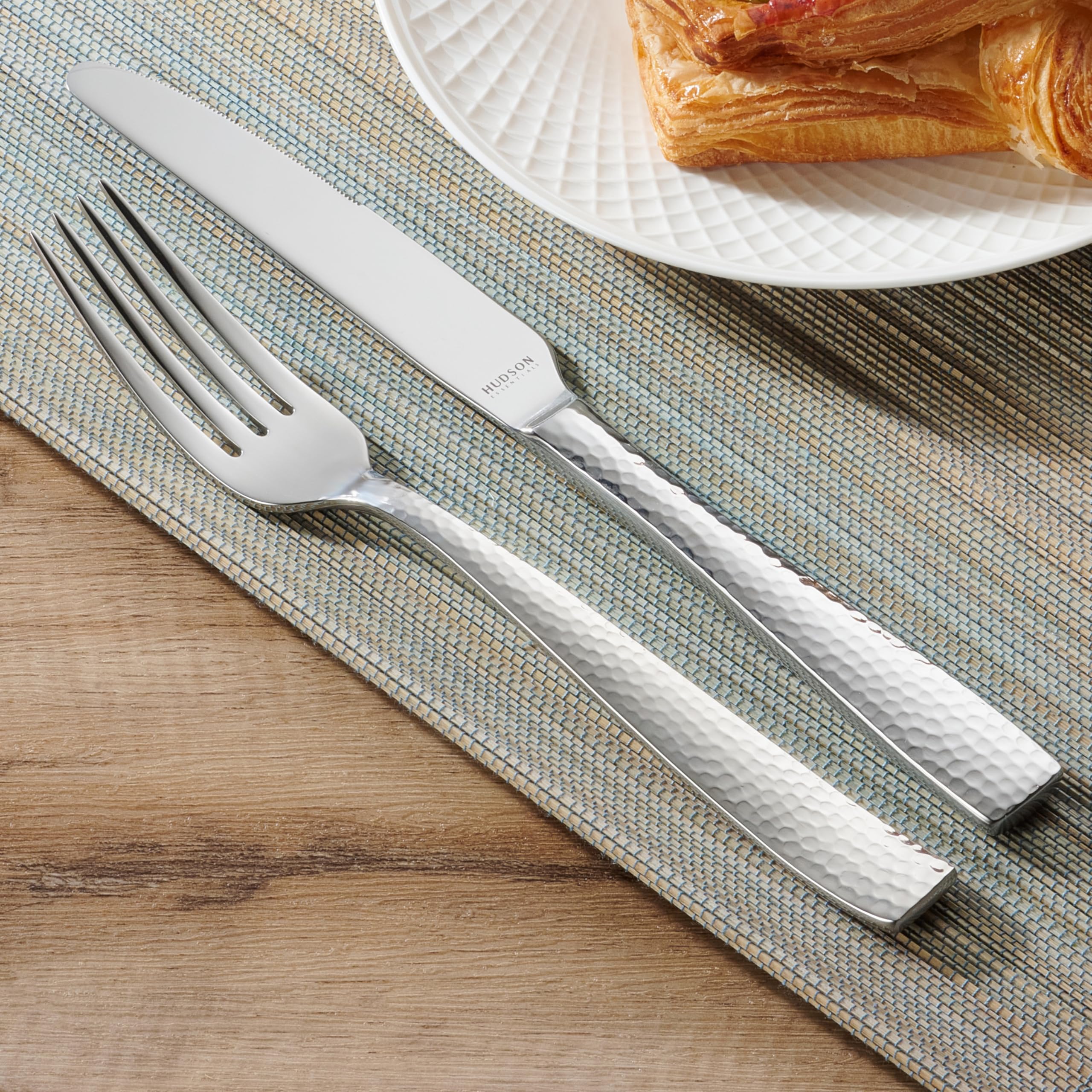 Hudson Essentials flatware set in storage tray for organized care