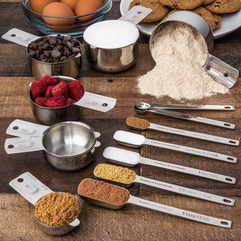 Hudson Essentials measuring cups beside a ruler showing scale and accurate portioning
