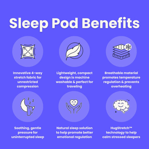 Hug Sleep size comparison laid flat to show small size scale and accurate fitting benefit