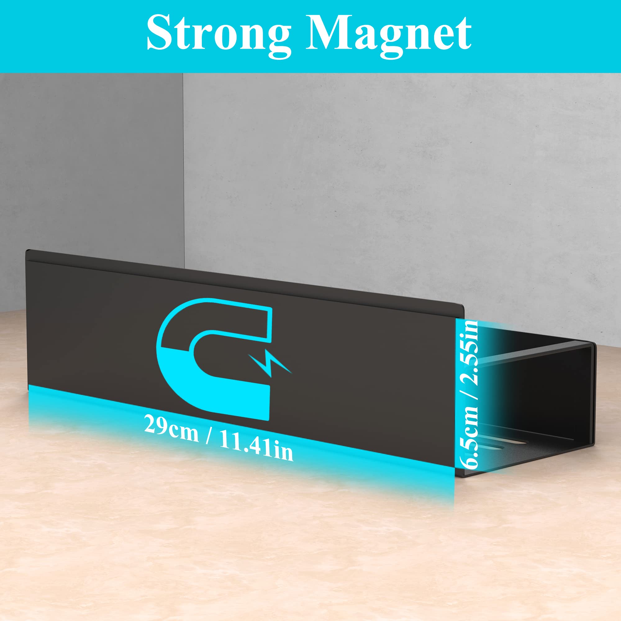 HuggieGems side profile highlighting slim metal rack saves counter space benefit