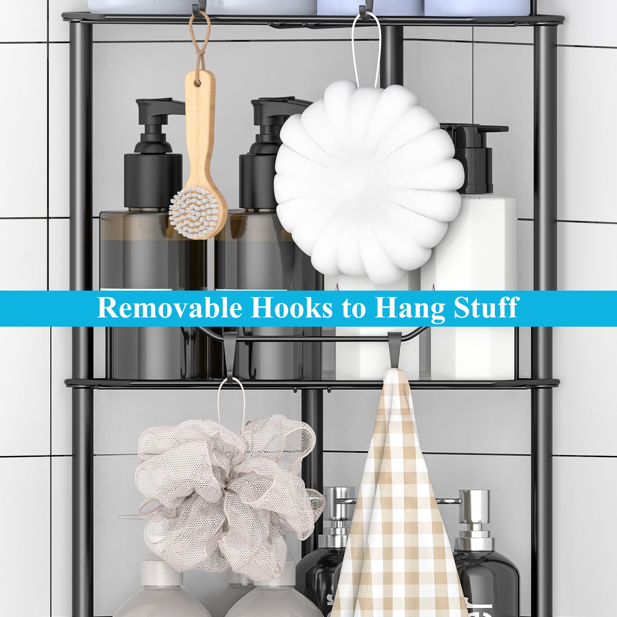 HuggieGems top shelf detail holding daily essentials for easy reach
