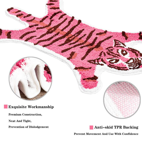 Huichenxing2021FURSTORE mat styled in a bathroom adding playful decor benefit