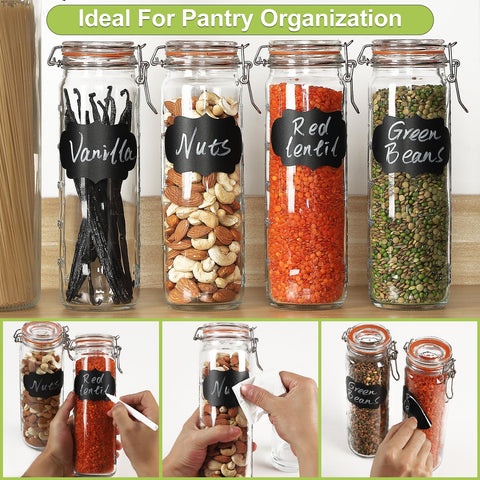 Huichuiero jar on kitchen counter with labels, showcasing neat pantry and beverage use