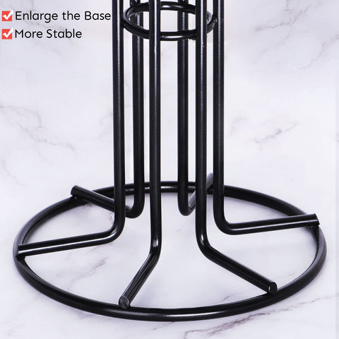 HULISEN mug tree loaded with large mugs up to 15 oz for easy access and display