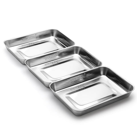 HULISEN tray beside utensils showing actual scale and practical kitchen fit benefit