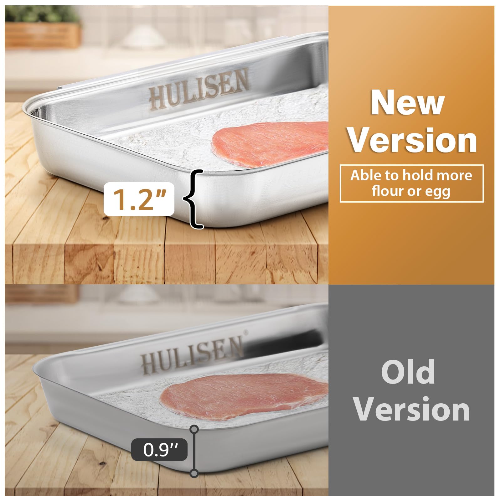 HULISEN mirror-polished surface close-up highlighting easy-clean stainless finish