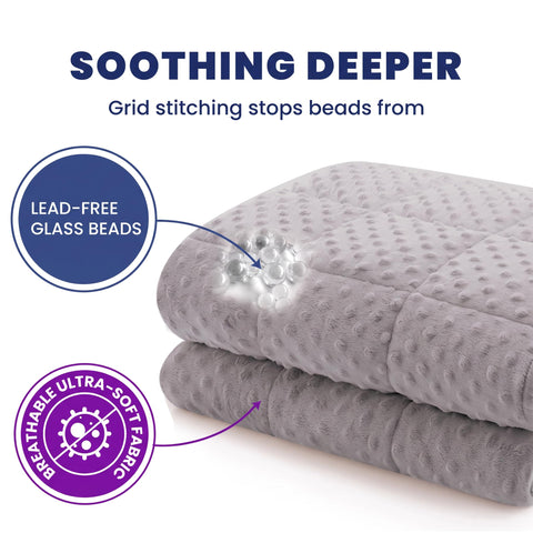Huloo Sleep close-up of plush minky texture highlighting softness and comfort for skin-friendly feel