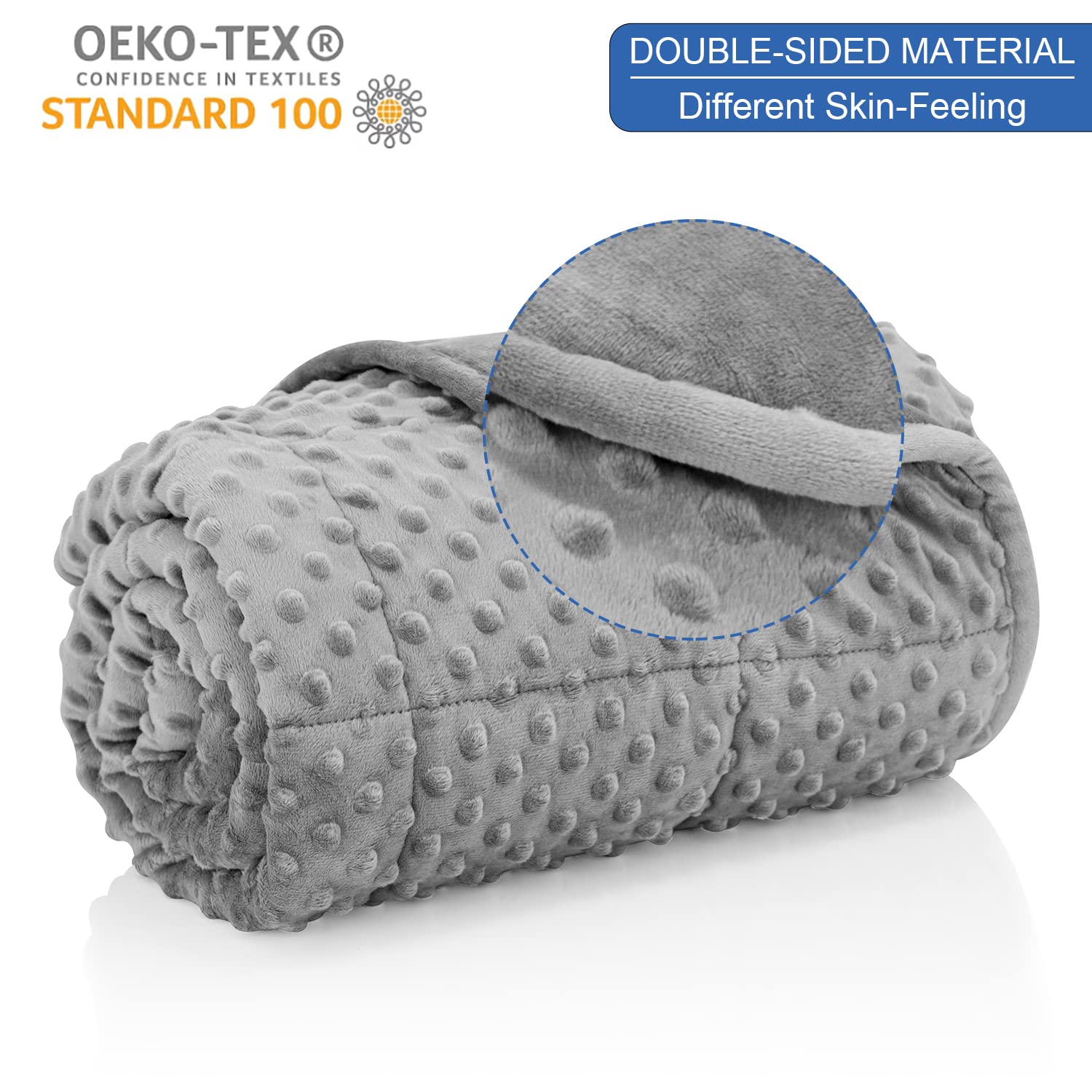 Huloo Sleep minky fabric close-up highlighting soft texture for cozy comfort
