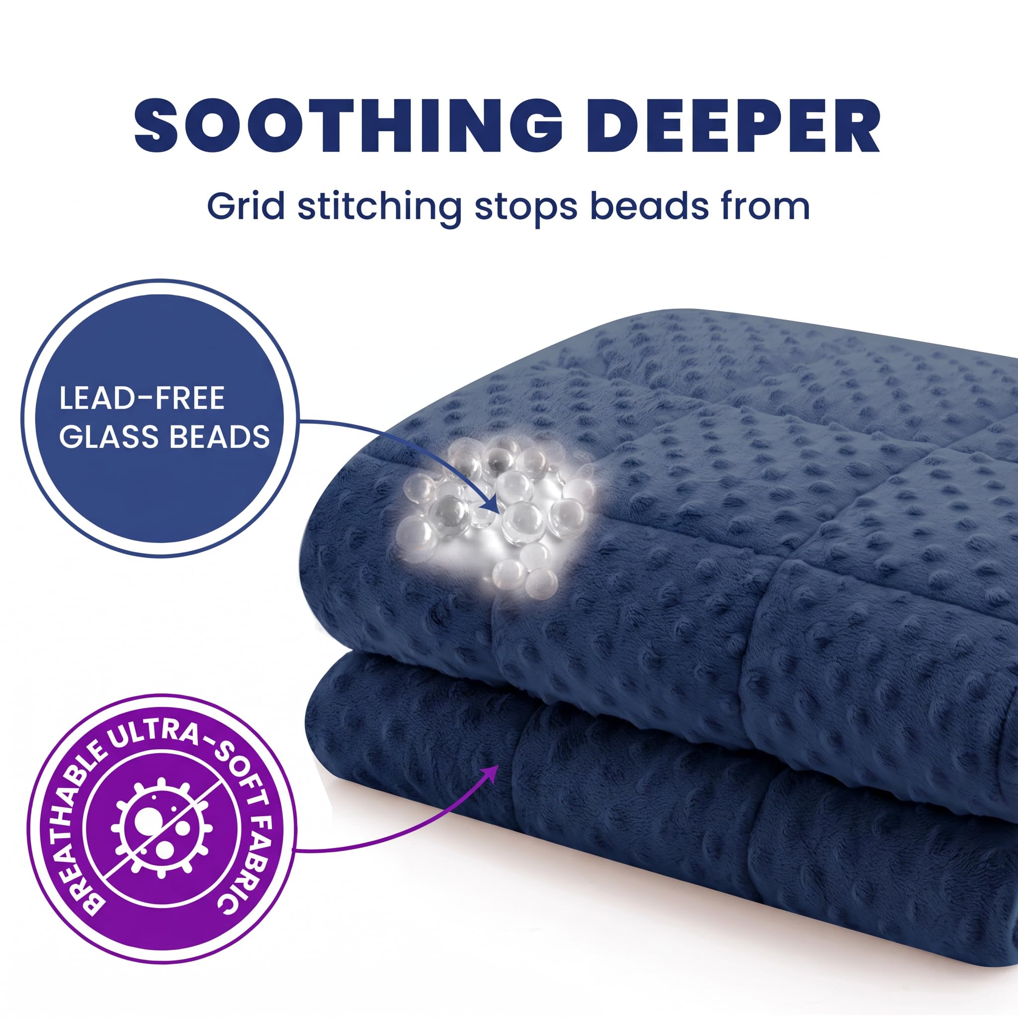 Huloo Sleep soft minky texture close-up highlighting plush comfort