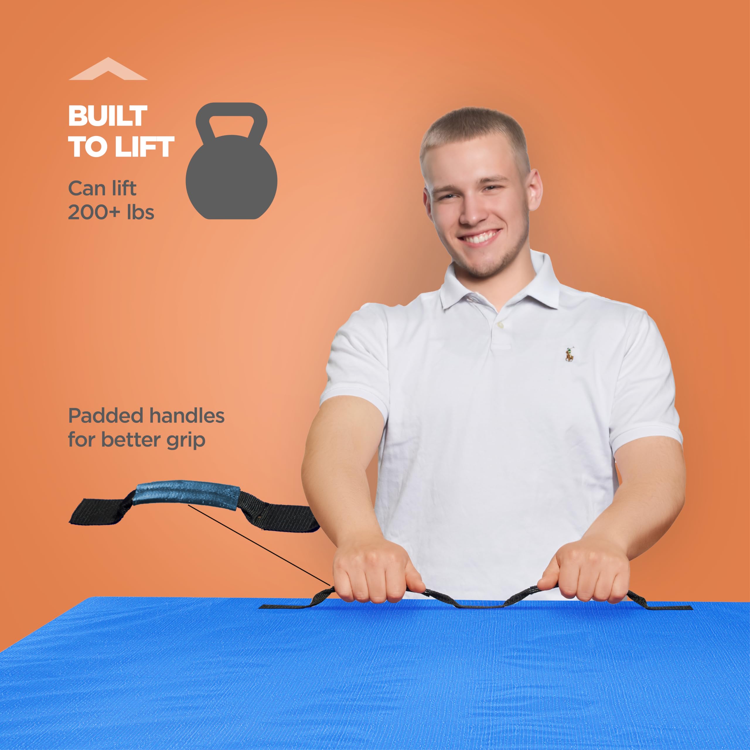 HUMFY bag next to tape measure showing queen size fit and scale