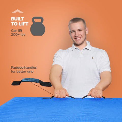 HUMFY bag next to tape measure showing queen size fit and scale