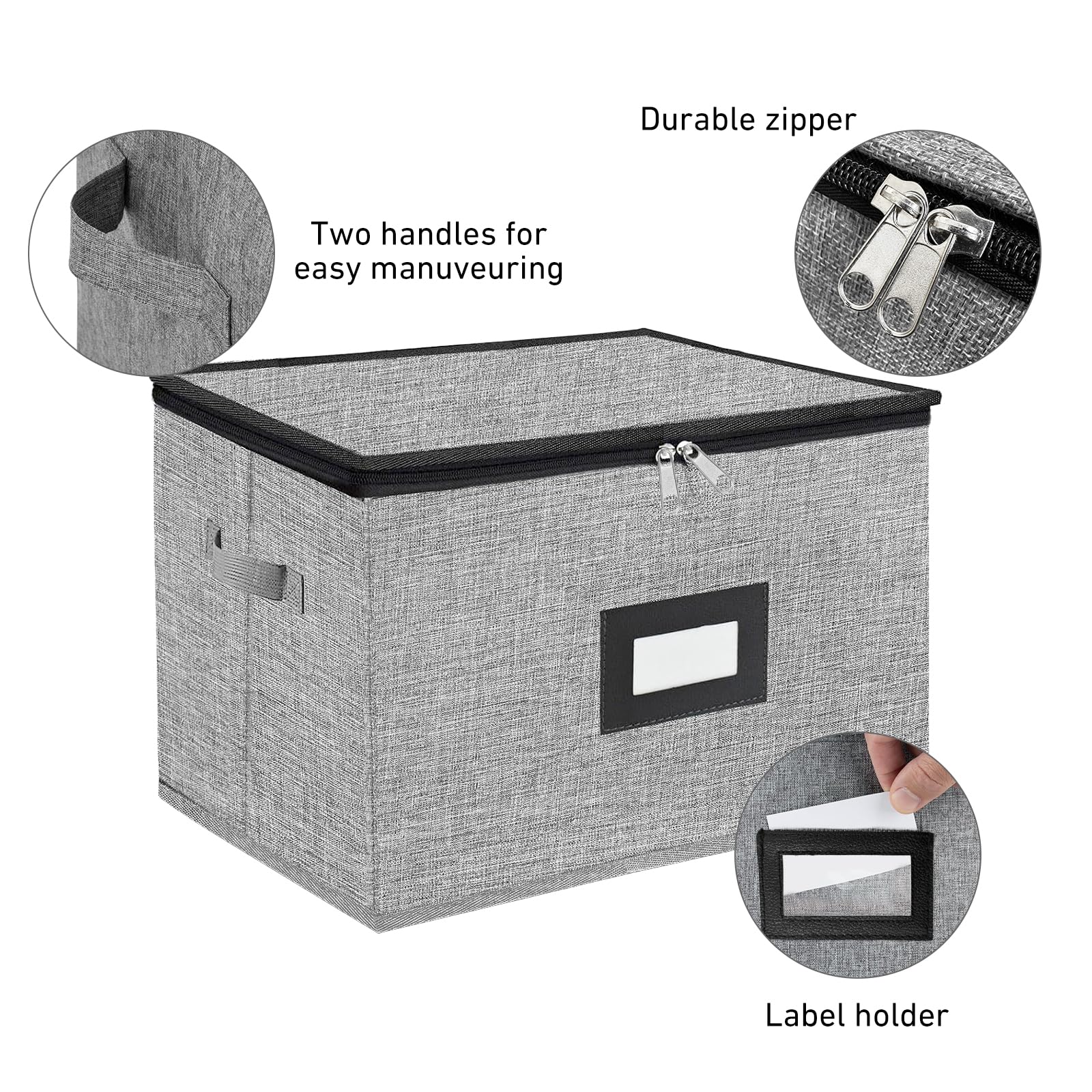 HURZMORO reinforced handle and seam detail, offers comfortable strong carrying