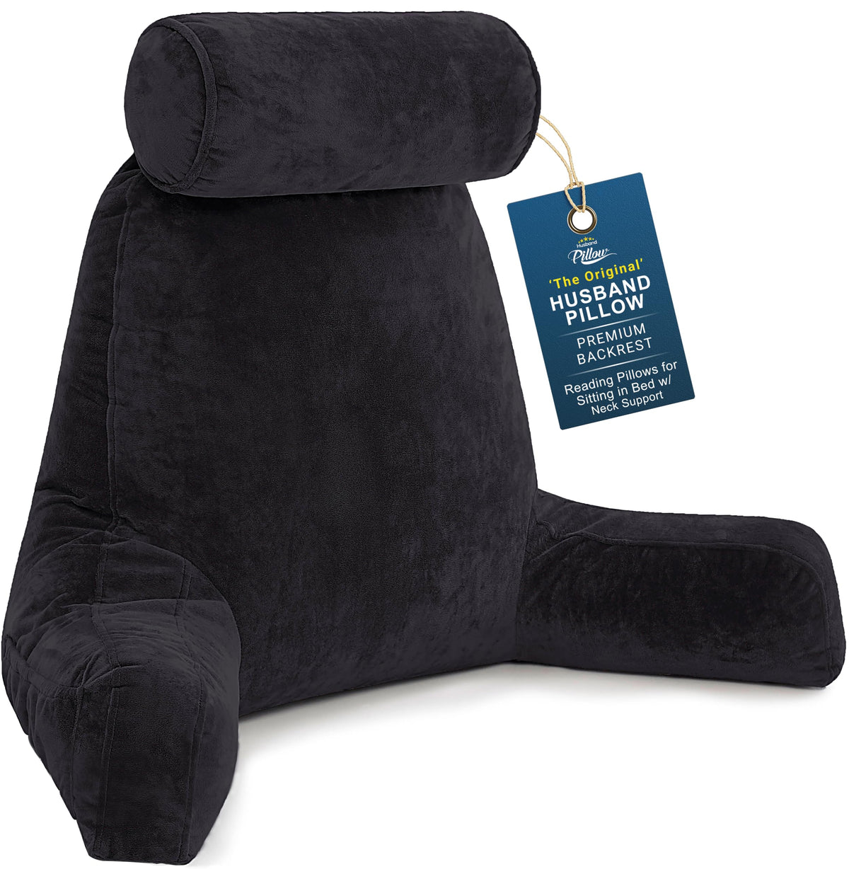 Husband Pillow front view showing full back support and comfortable posture