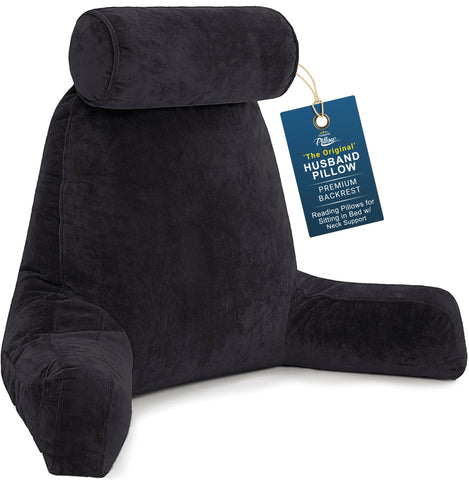 Husband Pillow front view showing full back support and comfortable posture