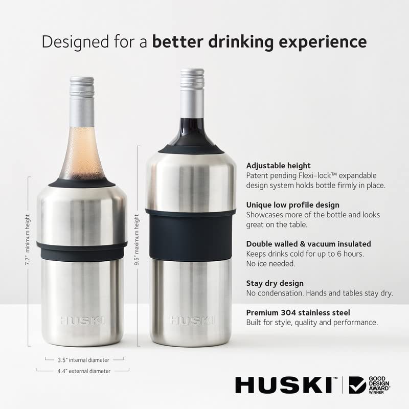 Huski lid and flexi-lock detail showing adjustable grip for bottles