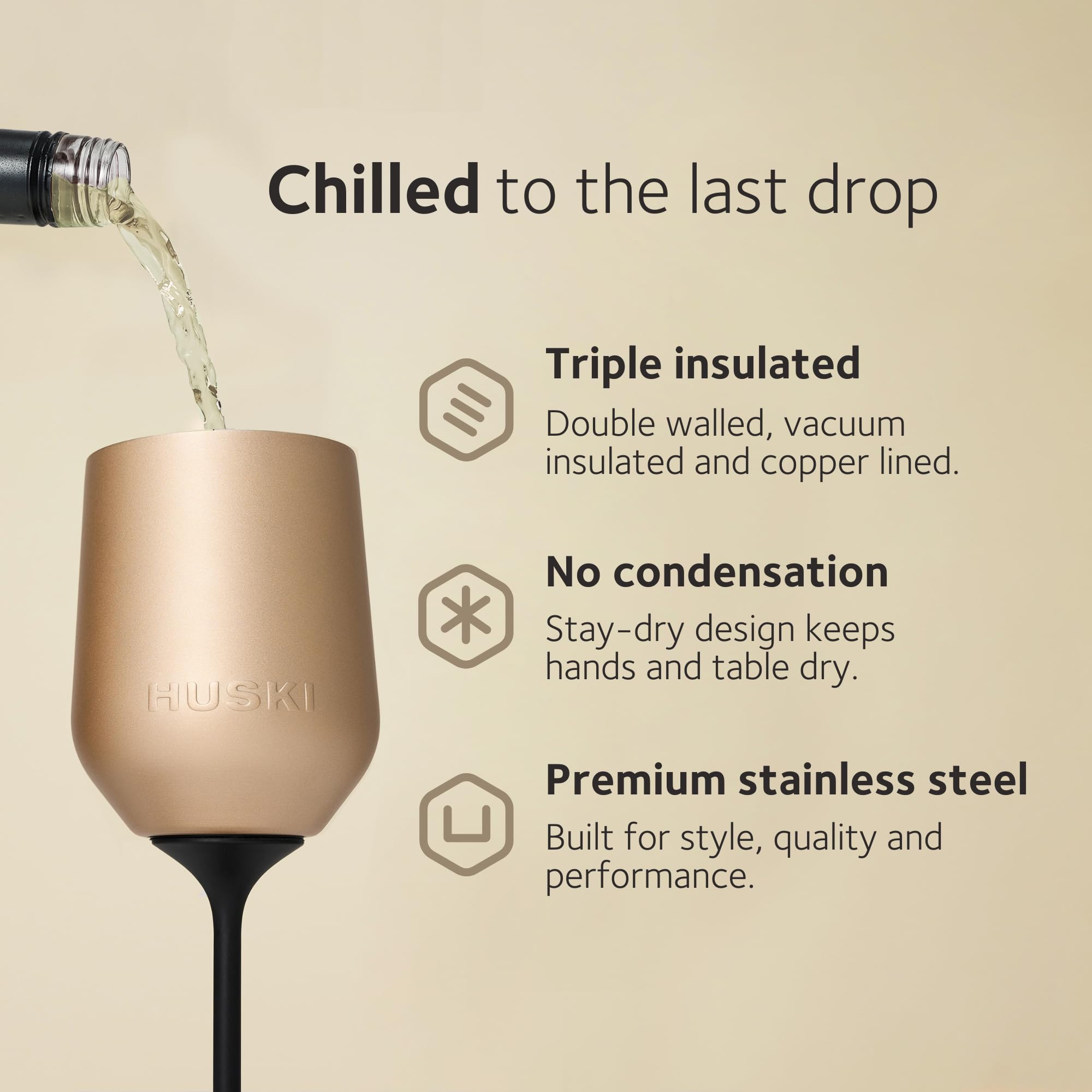 Huski EasySlider lid detail showing spill protection and easy pouring
