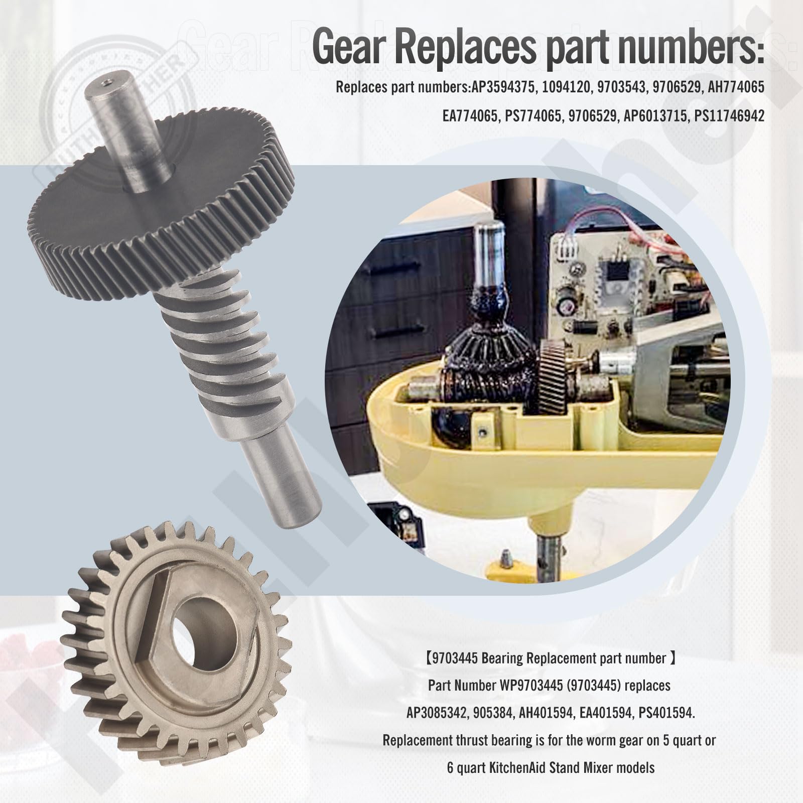 Huthbrother installed drive gear inside a mixer showing restored quiet performance