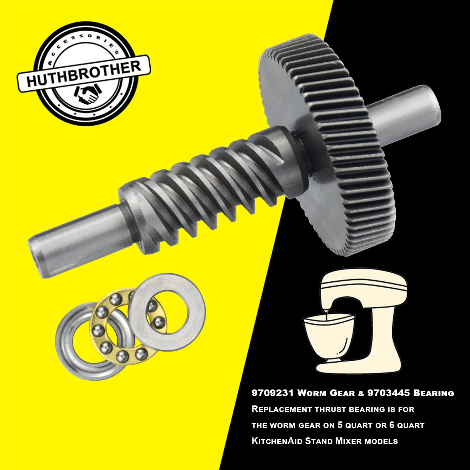 Huthbrother thrust bearing macro showing bearing support to reduce axial wear