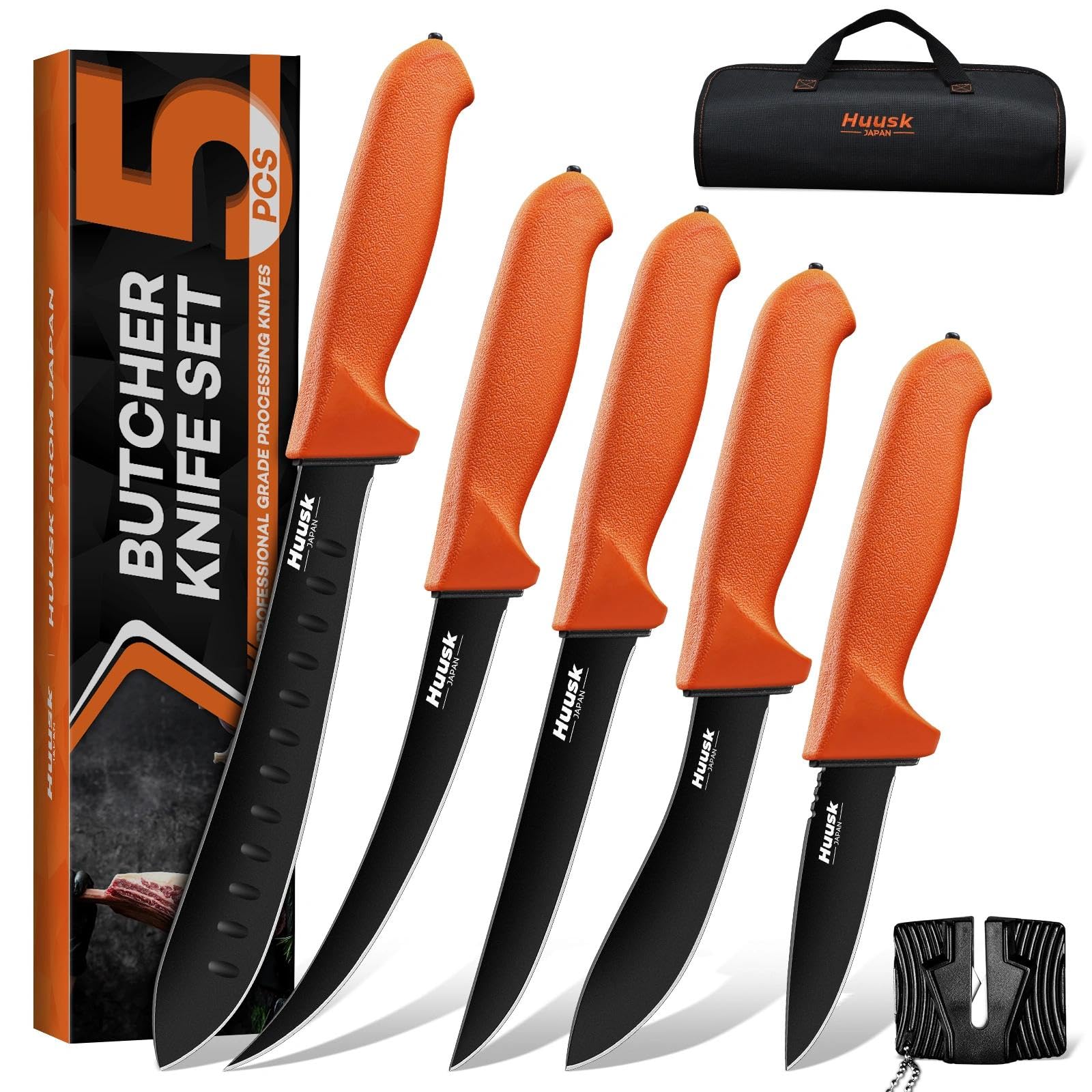 Huusk front packaging showing complete five-piece kit and gift box benefit