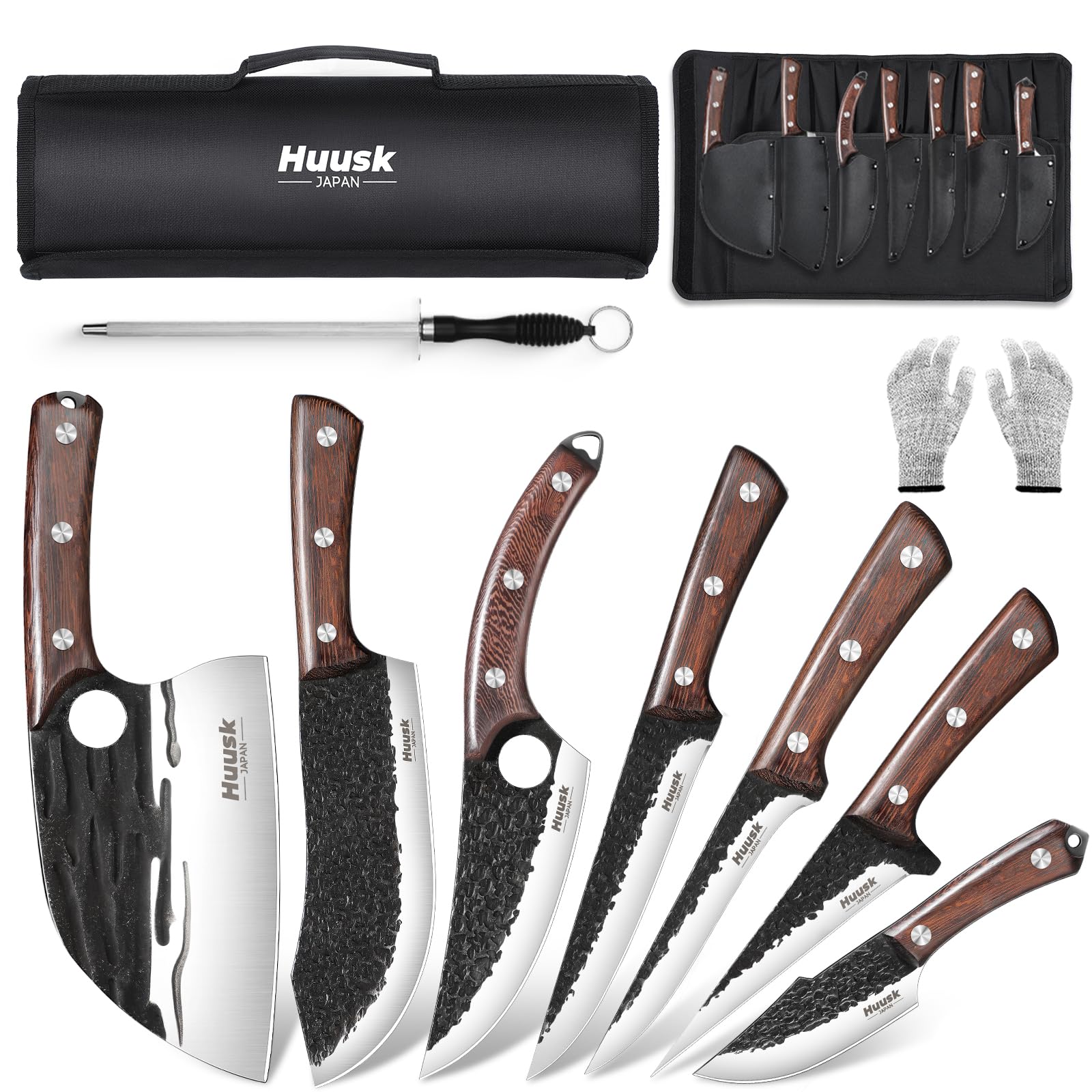 Huusk front overview of the 10-piece set showing organized, professional kit benefits