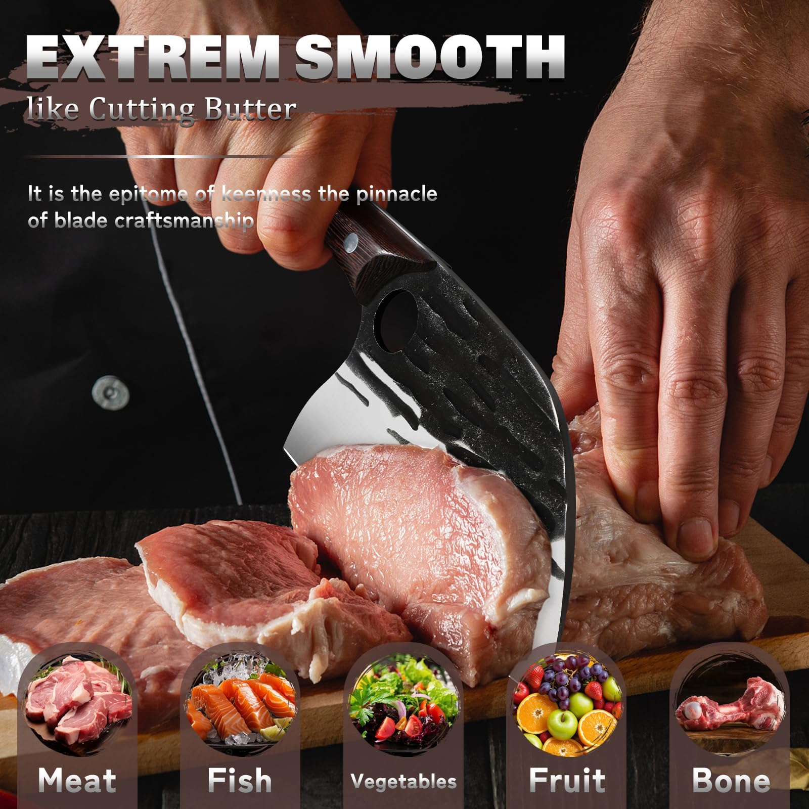 Huusk ergonomic handle detail giving comfortable, stable grip for long use