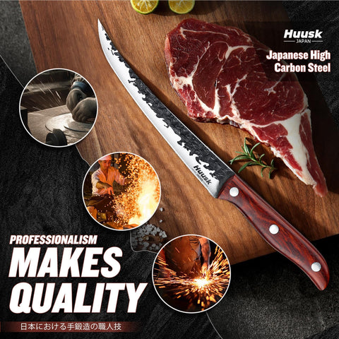 Huusk ergonomic handle detail showing grip contour for comfortable, secure handling