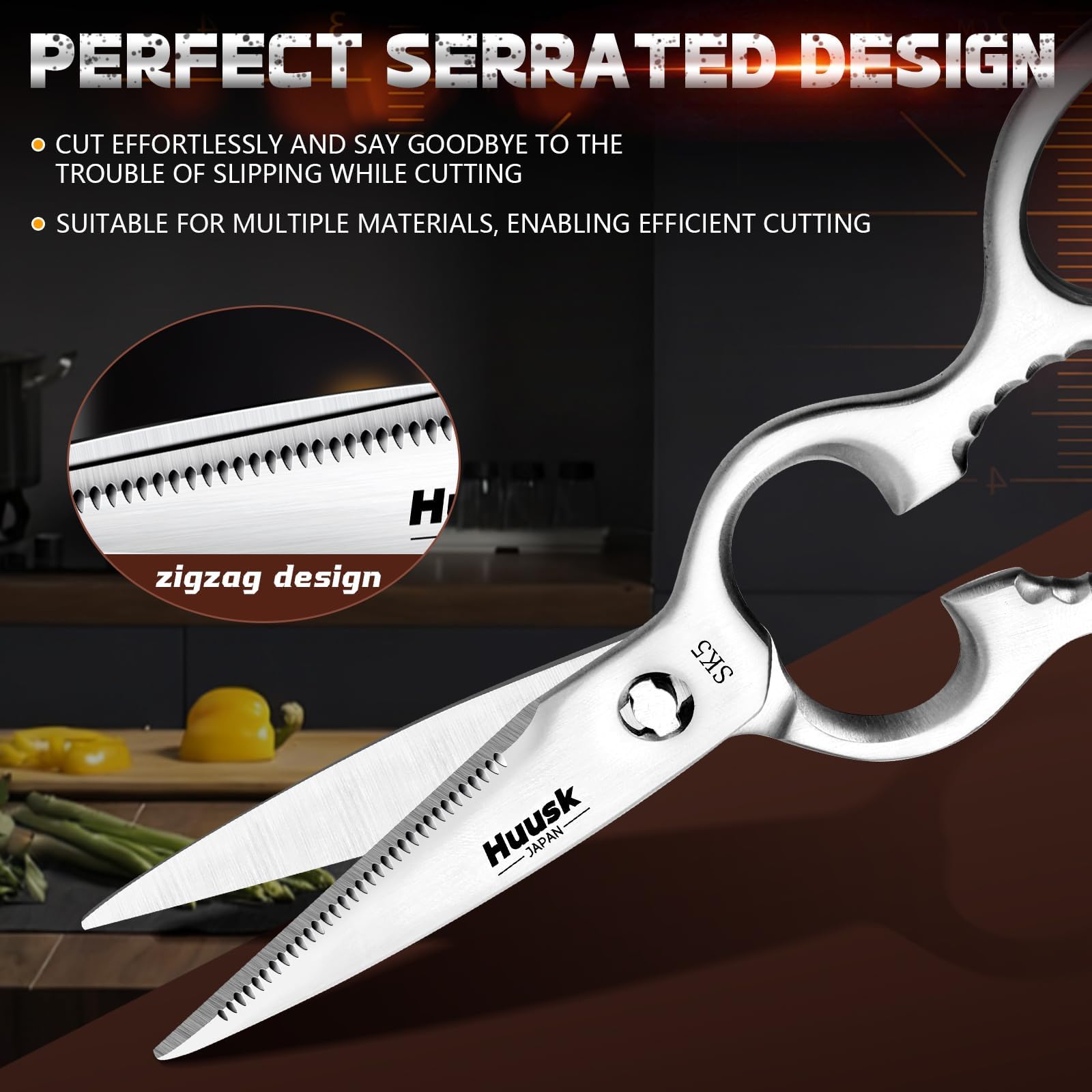 Huusk handle detail demonstrating ergonomic curve for reduced hand fatigue