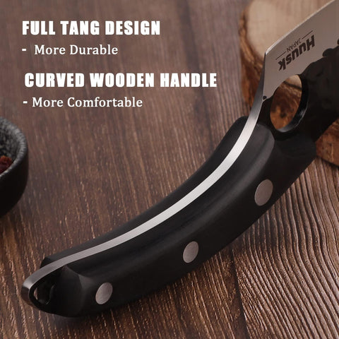 Huusk leather sheath on belt for safe carry and outdoor convenience