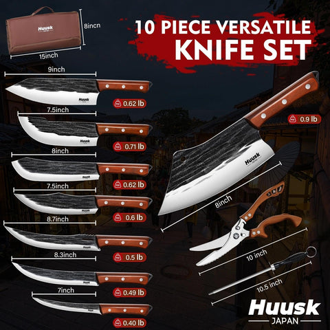 Huusk set on barbecue table illustrating outdoor use and portable chef-quality benefit