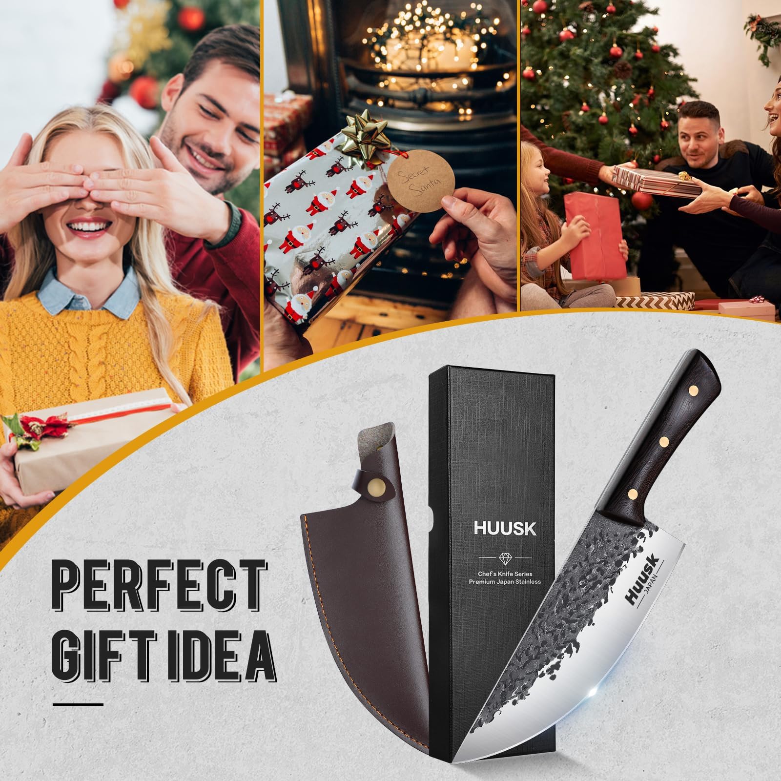 Huusk knife in a grilling prep scene illustrating outdoor and kitchen versatility