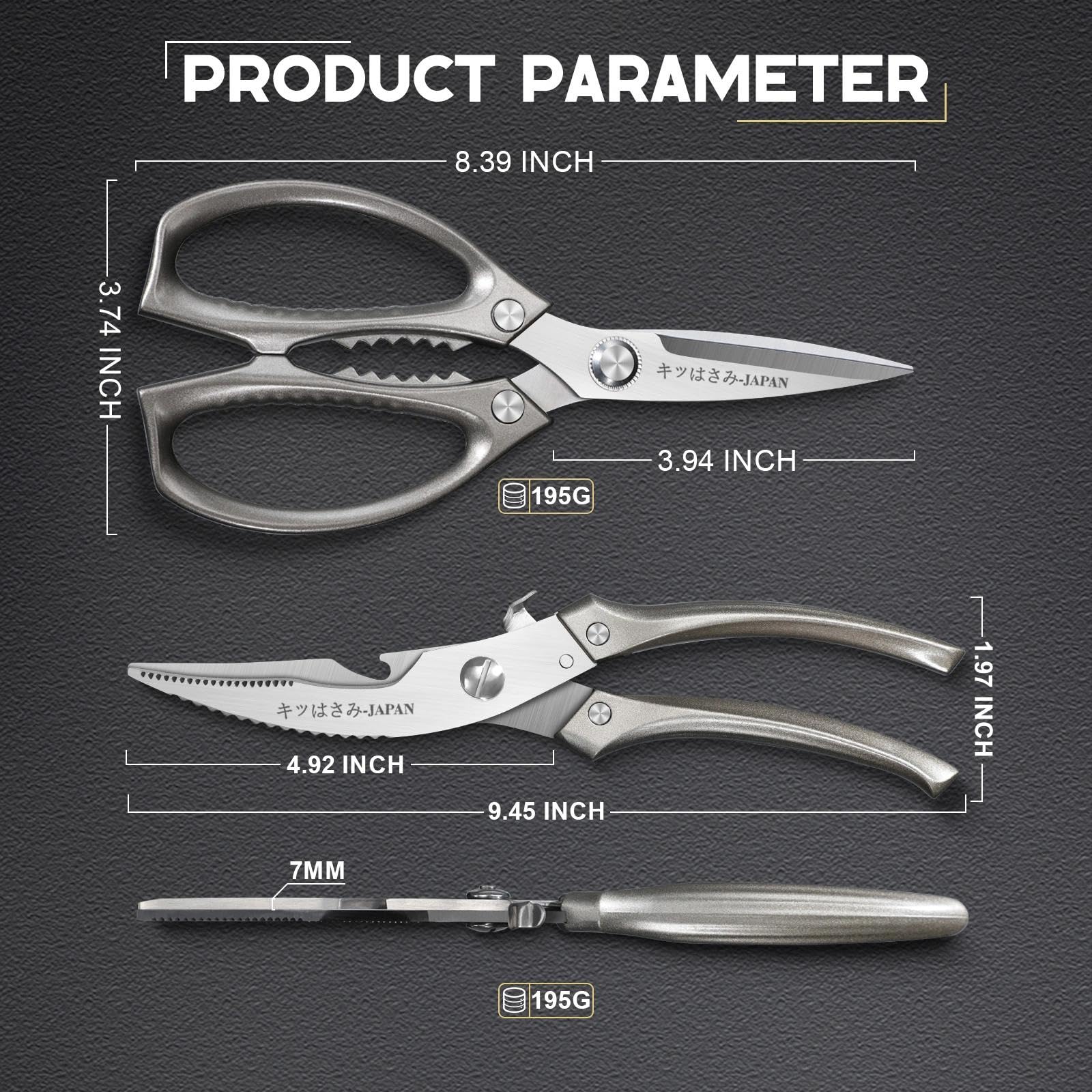 Huusk shears beside ruler for scale showing compact, robust tool size