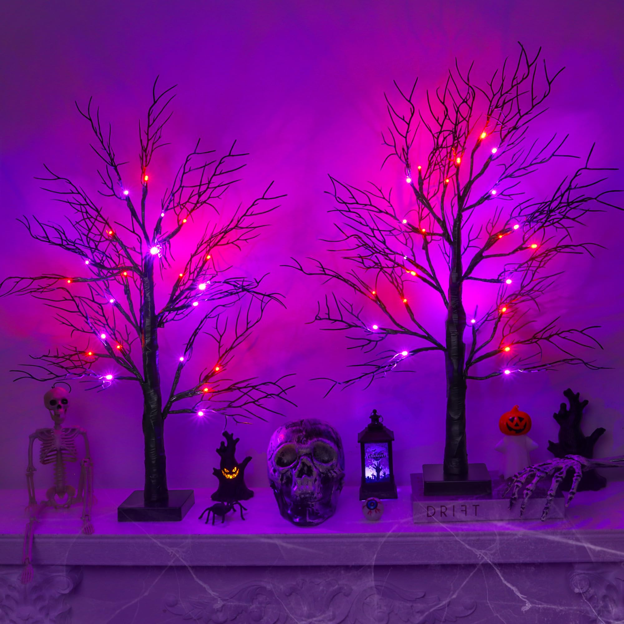 Huyamap close-up of bendable branch and orange purple LED detail for shaping