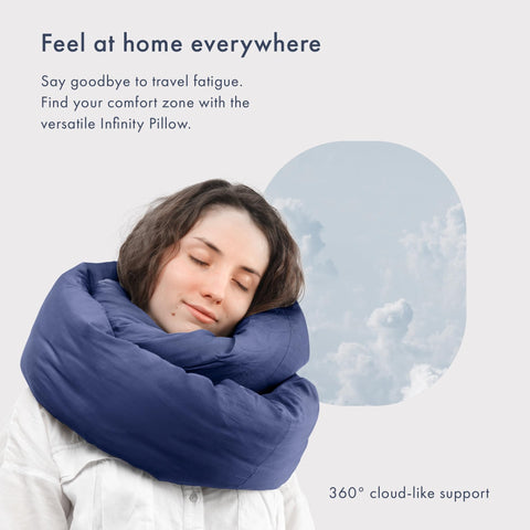 Huzi Infinity Pillow close-up of bamboo-blend fabric texture for cool breathable feel