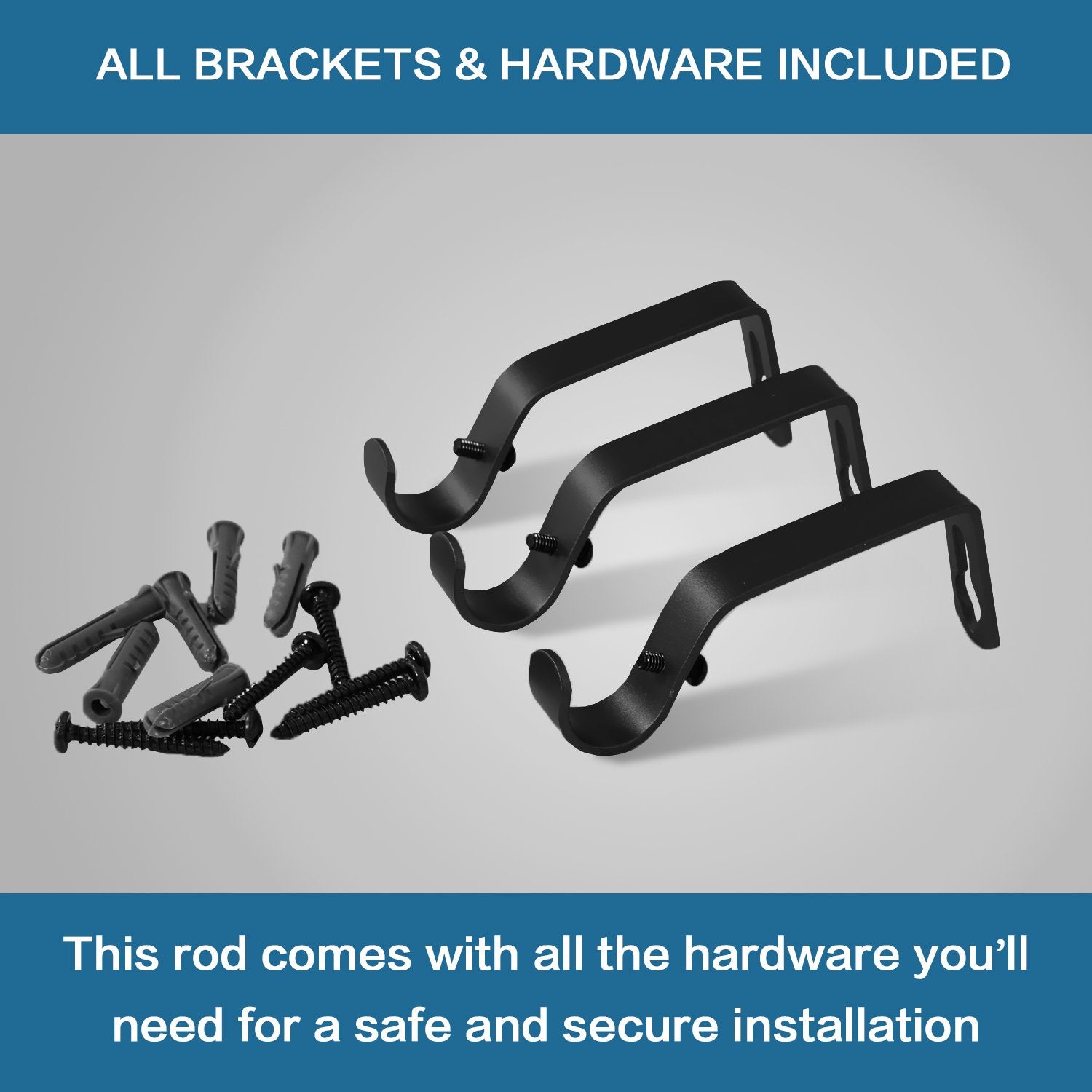 H.VERSAILTEX mounting brackets and hardware laid out for quick installation