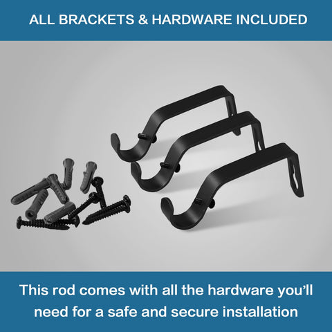 H.VERSAILTEX mounting brackets and hardware laid out for quick installation