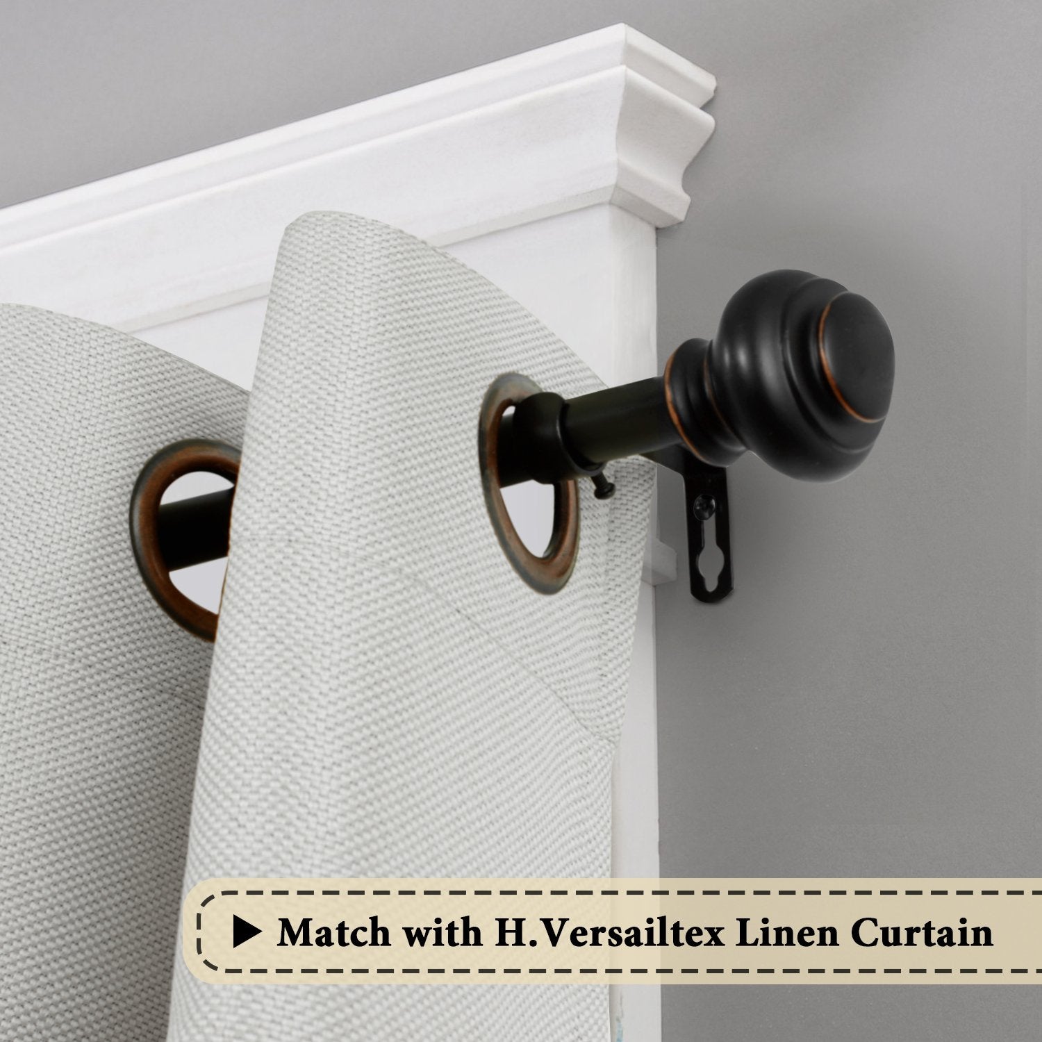 H.VERSAILTEX close-up of black finish highlighting durable paint and texture