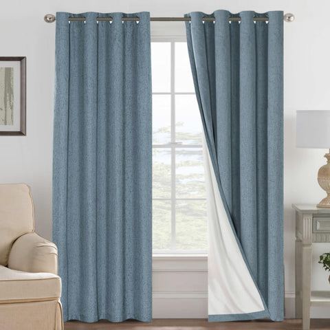 H.VERSAILTEX stone blue front panels showing modern texture and room benefit