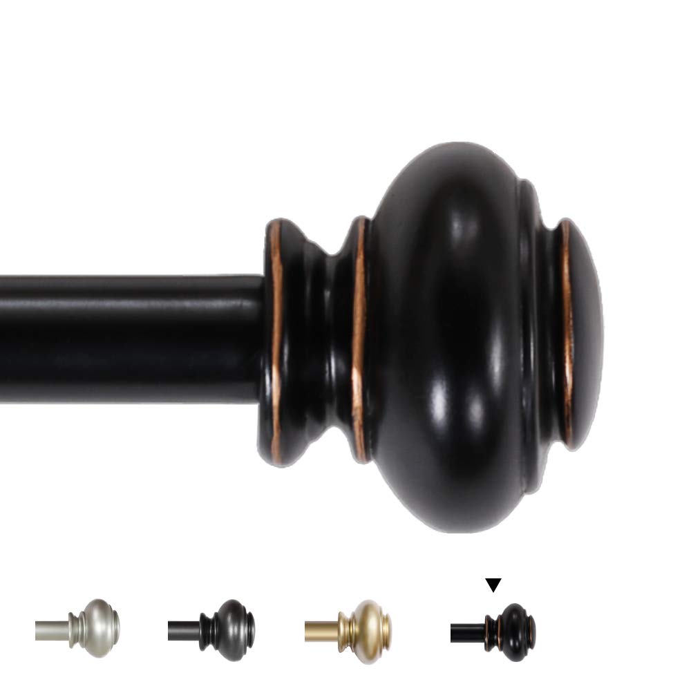 H.VERSAILTEX black rod front view showing sleek profile and classic styling